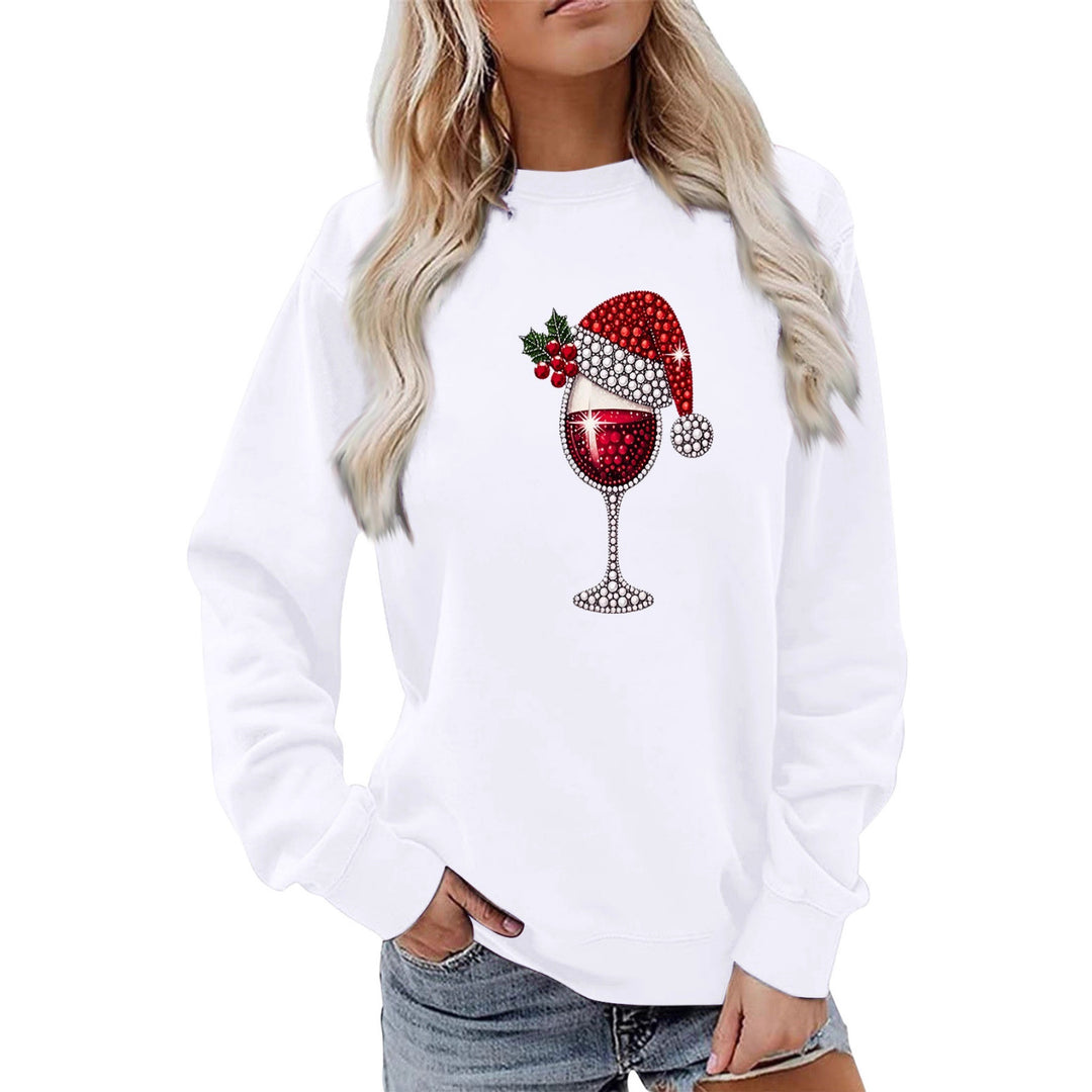 Kvinnegenser med myk fôr og festlig vinmotiv Skjora