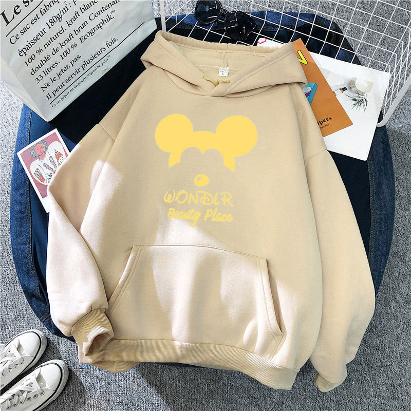 Damen Kapuzenpullover mit verspieltem Tiermotiv Skjora