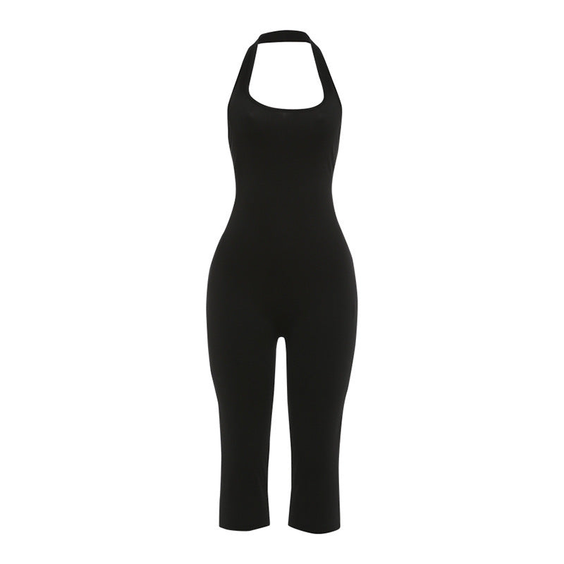 Dame Elegant og figursydd Jumpsuit med høytstående krage Skjora