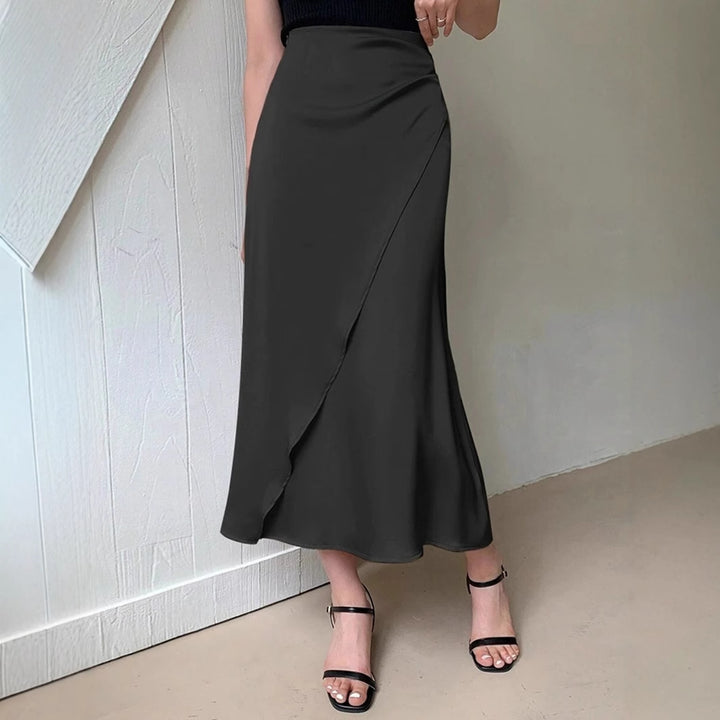 Dame omslagskjørt med flytende snitt og elegant drapering Skjora