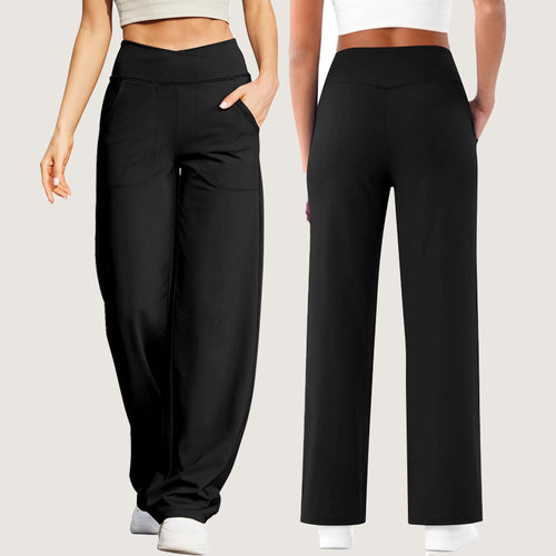 Women's casual pants with a high waist and practical pockets Skjora
