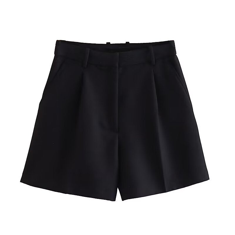 Damer elegante shorts med høy midje og praktiske sidelommer Skjora