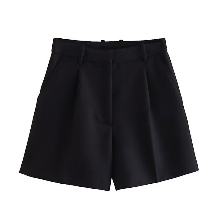 Damer elegante shorts med høy midje og praktiske sidelommer Skjora