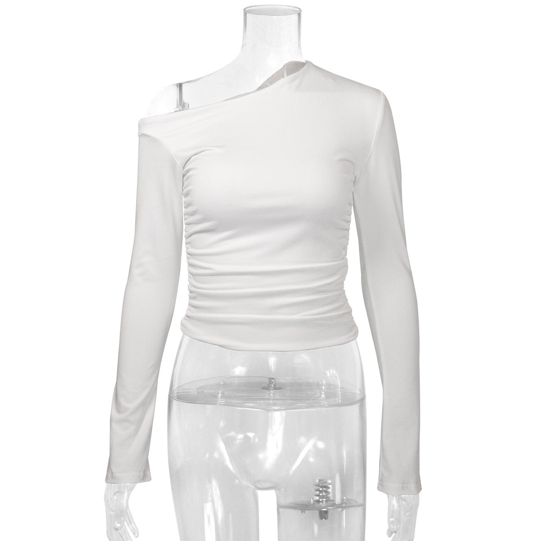 Damer Asymmetrisk Langermet skjorte med elegant snitt og figurformende design Skjora