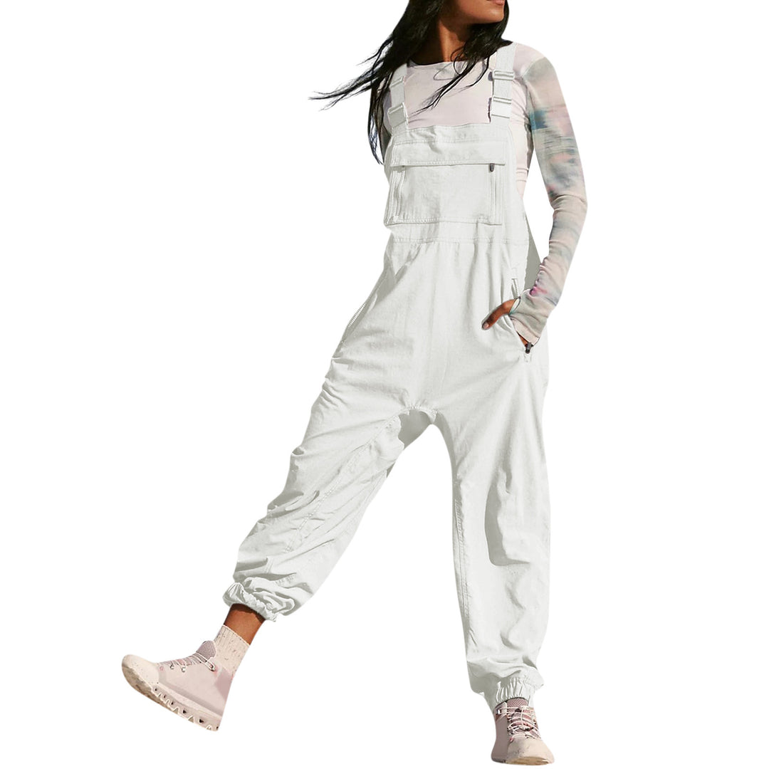 Dame Løs Jumpsuit med praktiske lommer og elastisk kant Skjora