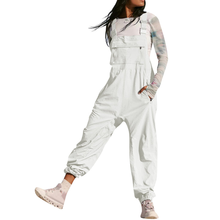 Dame Løs Jumpsuit med praktiske lommer og elastisk kant Skjora