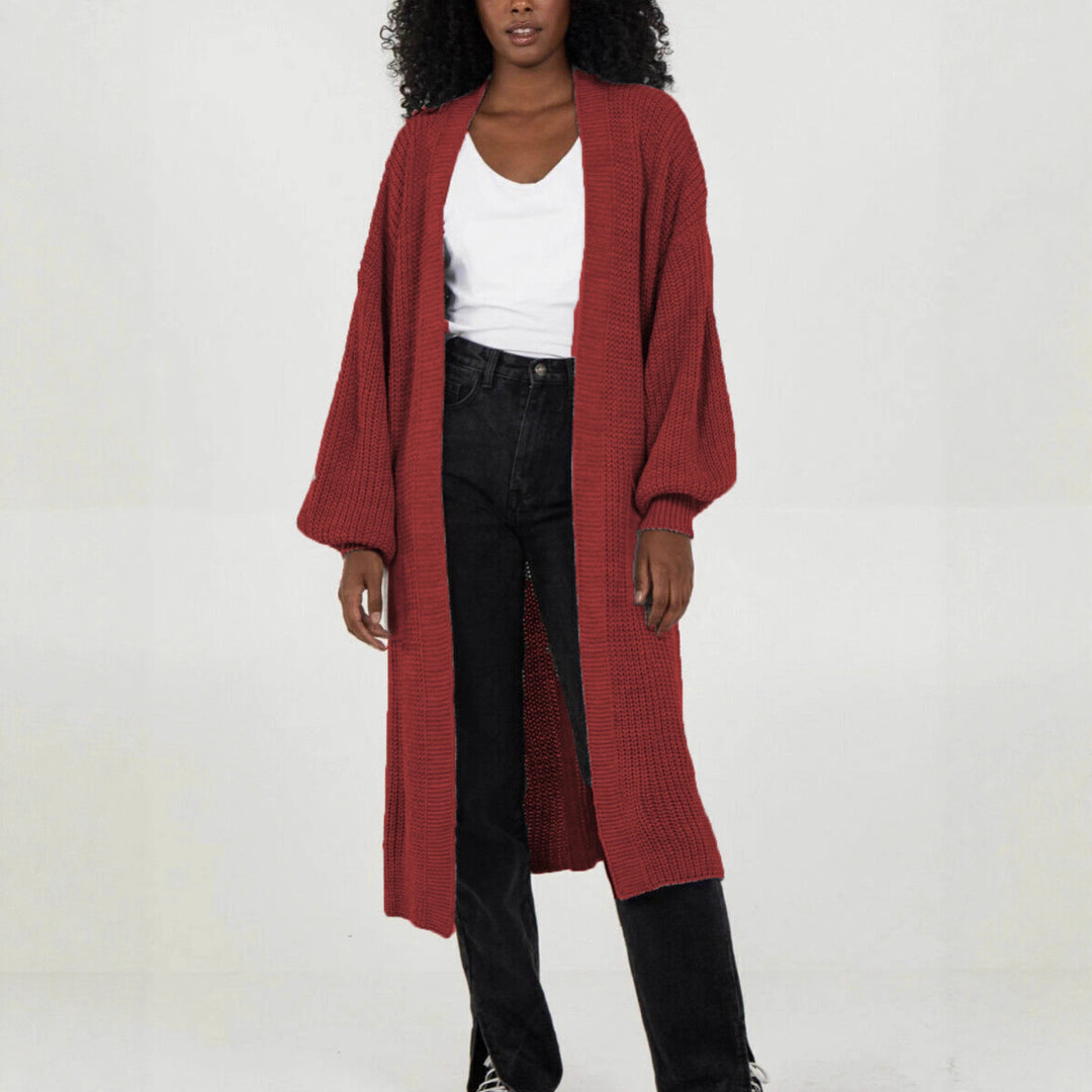 Kvinne strikket kåpe i uformell oversized design Skjora