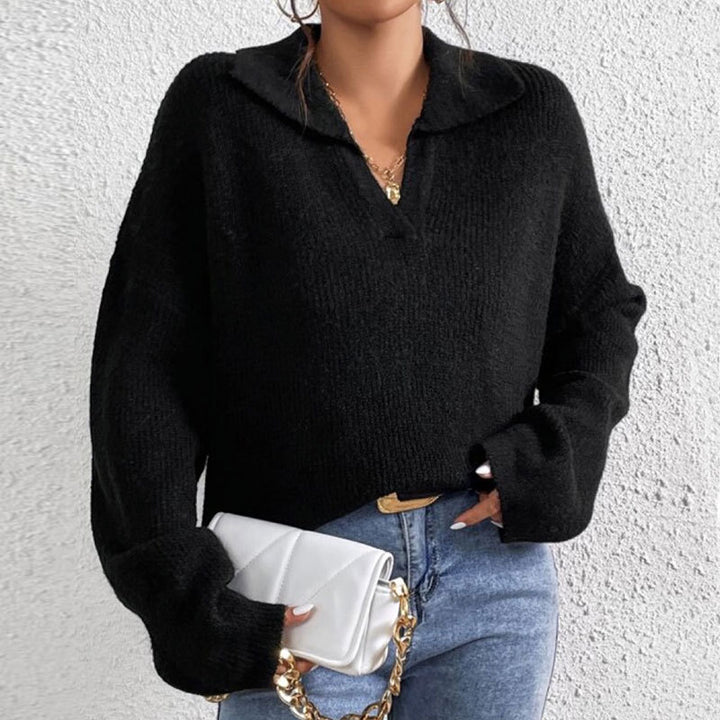 Dame casual genser med teksturert ribbedesign Skjora