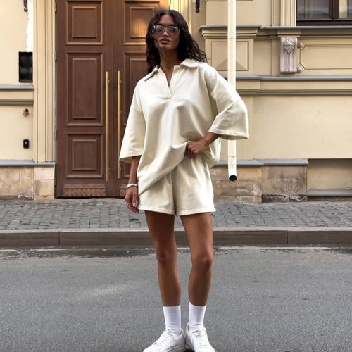 Kvinne Casual Tunika Topp med Stående Krage og Sidessplitter Skjora