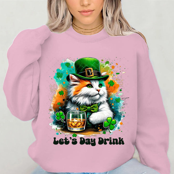 Kvinnegenser med morsomt katte design og inspirerende tekst Skjora