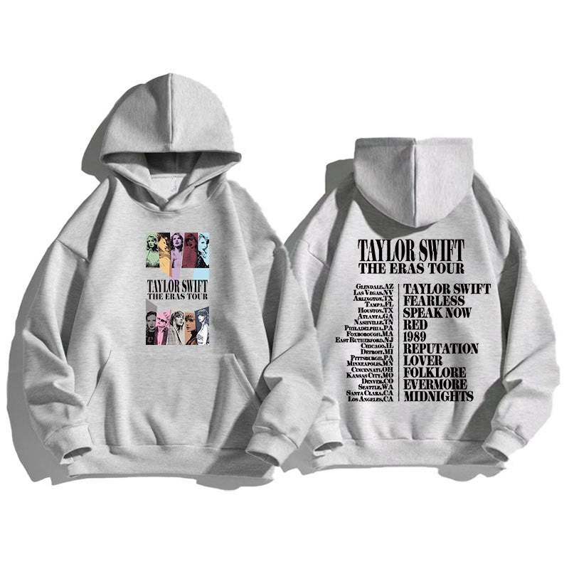 Dame hoodie med kunstnerisk motiv og inspirerende opplisting Skjora