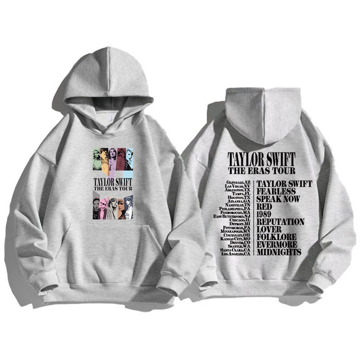Dame hoodie med kunstnerisk motiv og inspirerende opplisting Skjora