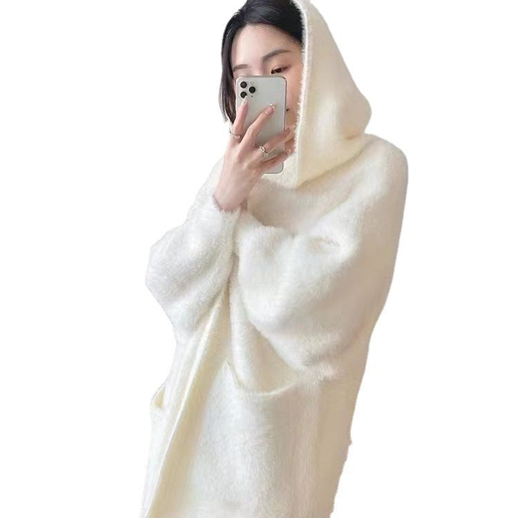 Damer Fluffy Cardigan med Praktiske Lommer og Casual Snitt Skjora