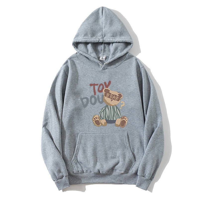 Damen Kapuzenpullover mit verspieltem Bärenmotiv Skjora