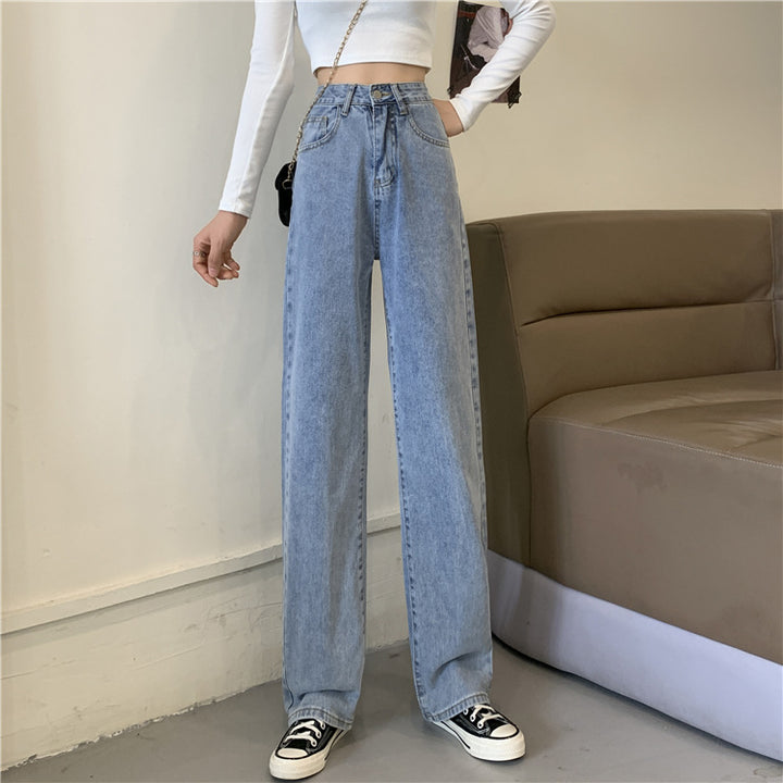 Kvinnenes brede jeans med høy midje Skjora