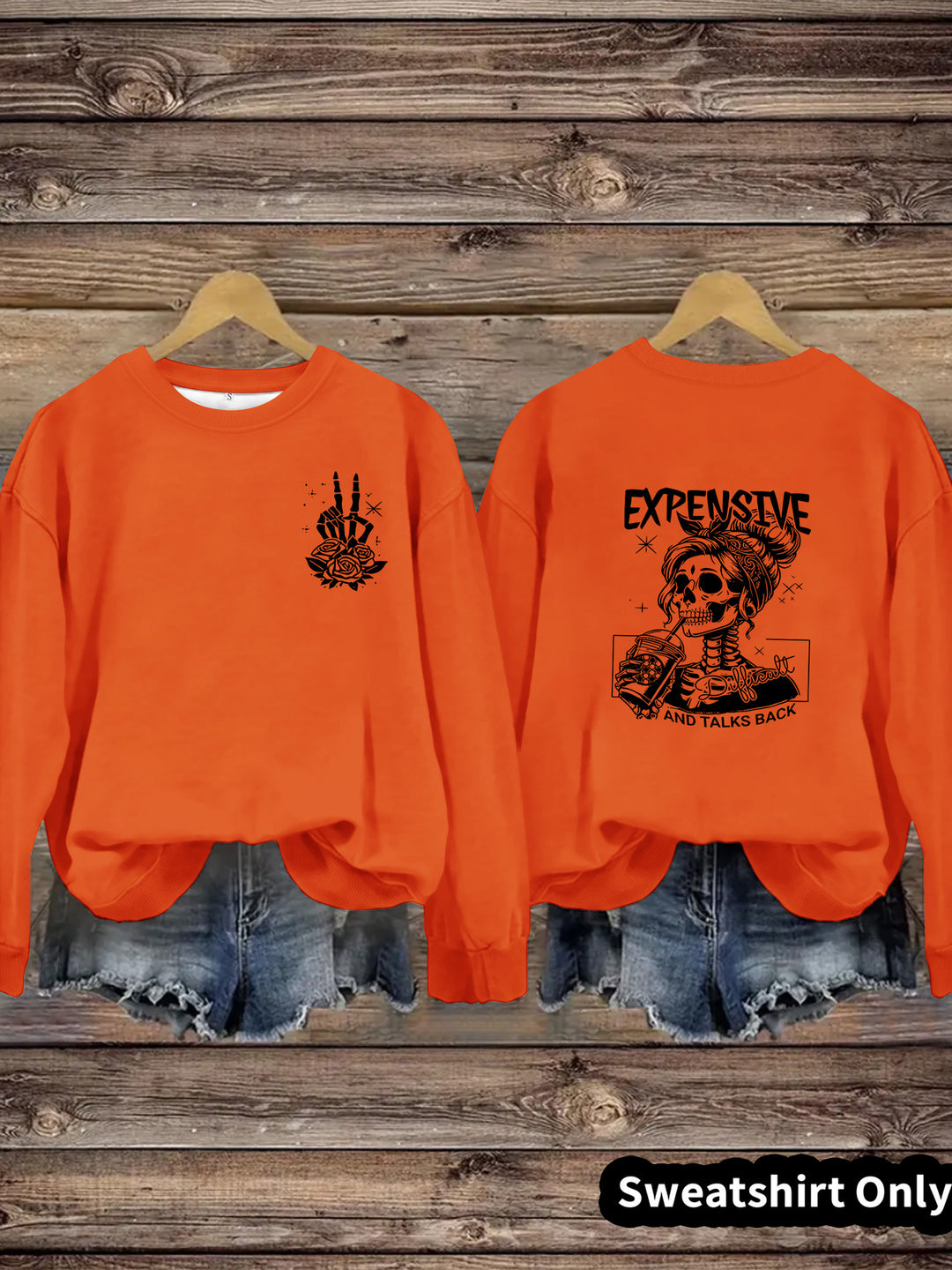 Dame sweatshirt med kreativt design og avslappet passform Skjora