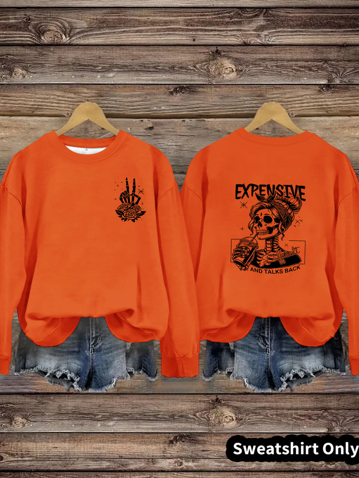 Dame sweatshirt med kreativt design og avslappet passform Skjora