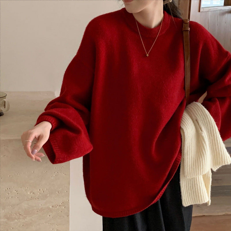 Dame oversized strikkegenser med vid snitt og fint materiale Skjora