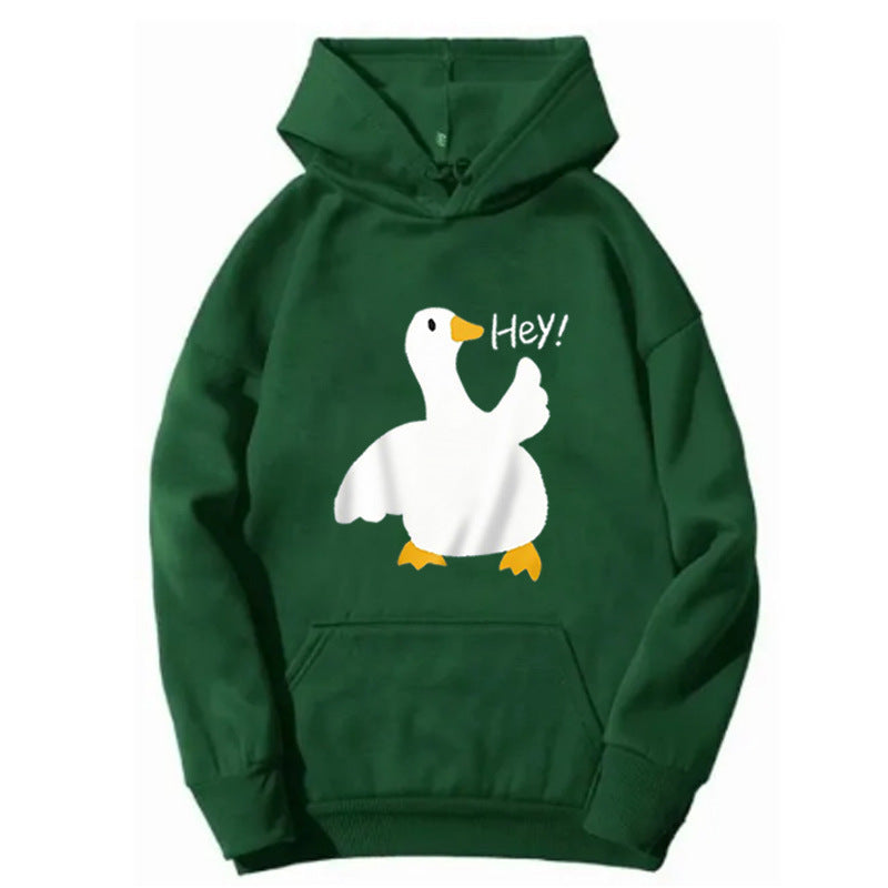 Damen Kapuzenpullover mit verspieltem Entenmotiv Skjora