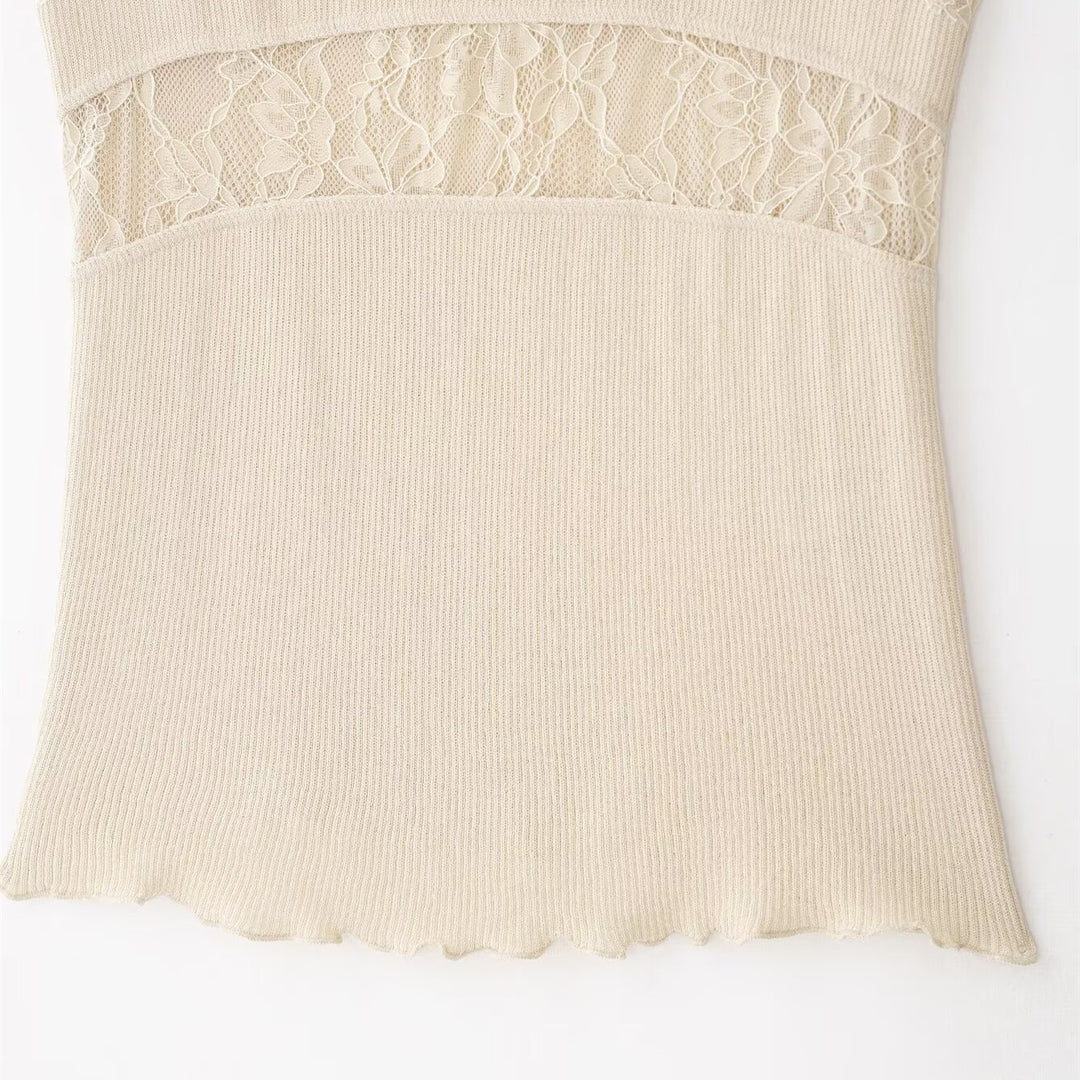 Dame Spets-Camisole med raffinert design og justerbare stropper Skjora