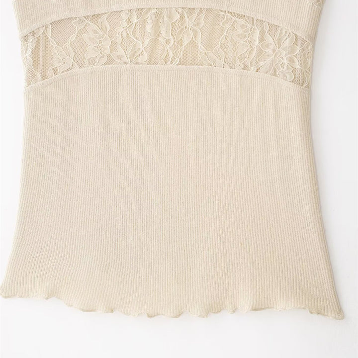 Dame Spets-Camisole med raffinert design og justerbare stropper Skjora