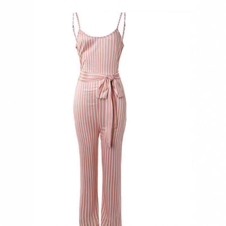 Dame Modisk Jumpsuit med innsnitt og belte Skjora