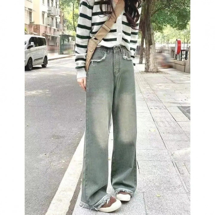 Kvinnenes vide jeans Skjora