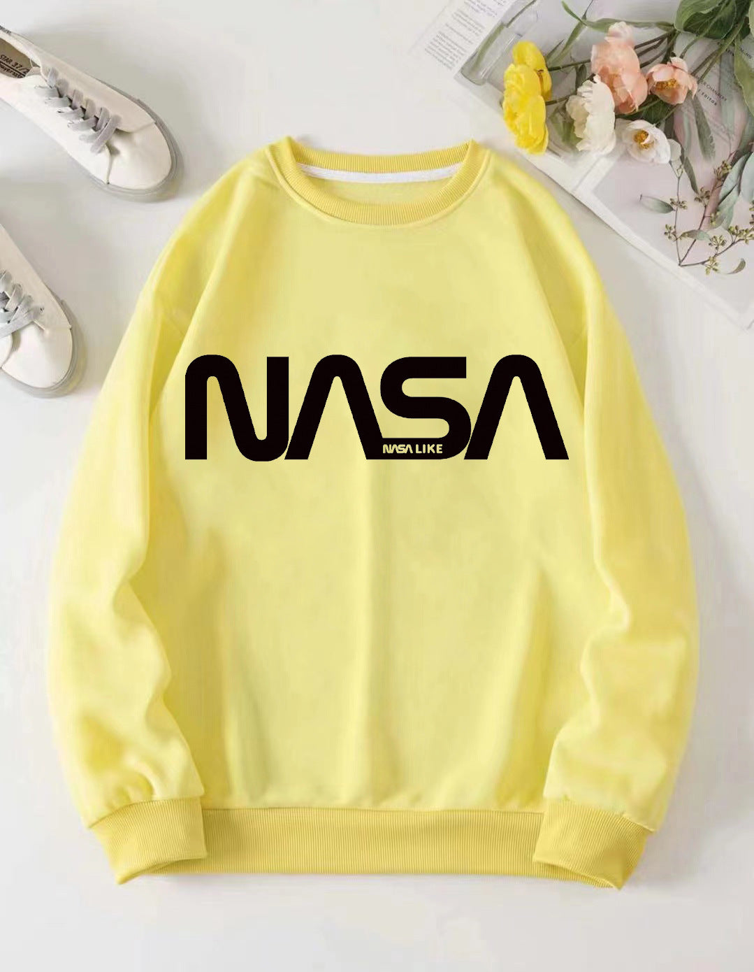 Dame casual sweatshirt med fantastisk NASA-logo Skjora