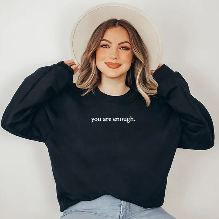 Kvinne sweatshirt med inspirerende design og komfortabel passform Skjora