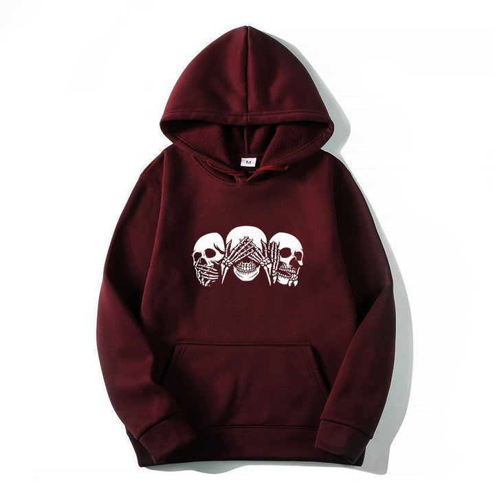 Dame hoodie med kunstnerisk hodeskalle-design Skjora