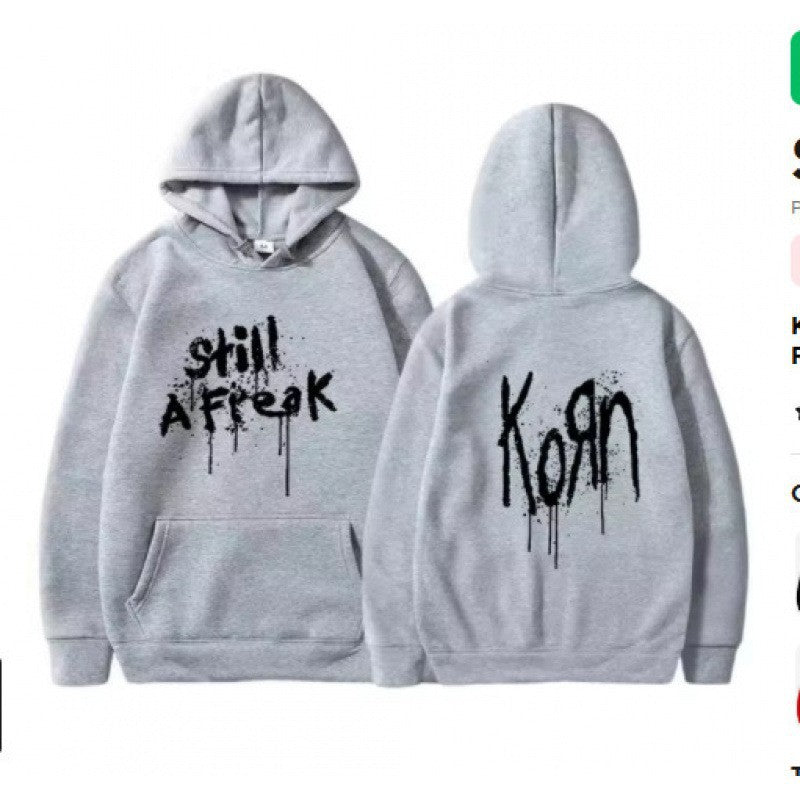 Kvinne hoodie med kreative graffiti design Skjora