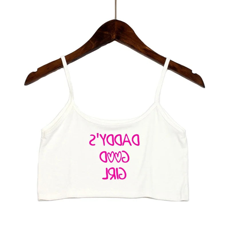 Damer moteriktig Crop-Top med dekorerte stropper Skjora