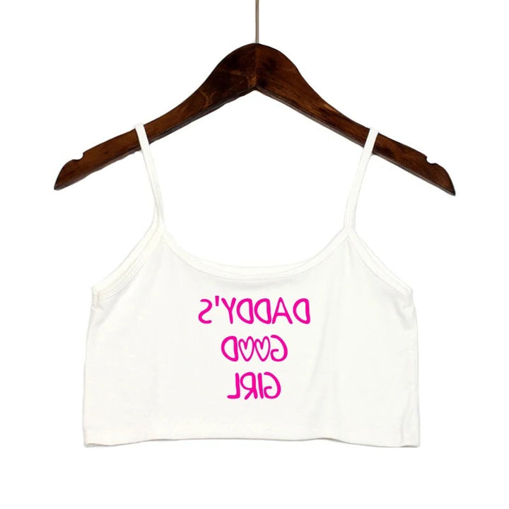 Damer moteriktig Crop-Top med dekorerte stropper Skjora