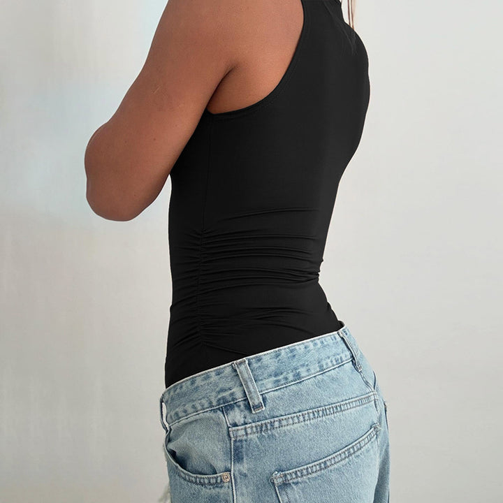 Dame bodysuit med elegant volangdetalj Skjora