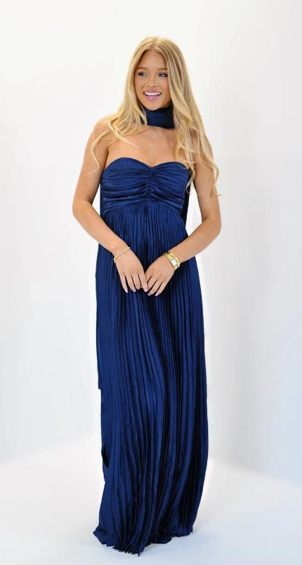 Dame elegante Maxi-skjørt med folder Skjora