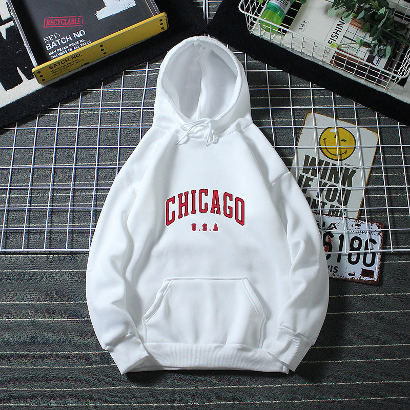 Damen Kapuzenpullover mit urbanem Chicago-Print Skjora