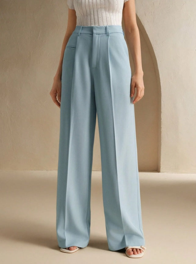 Dame bred og elegant dressbukse med høy liv Skjora