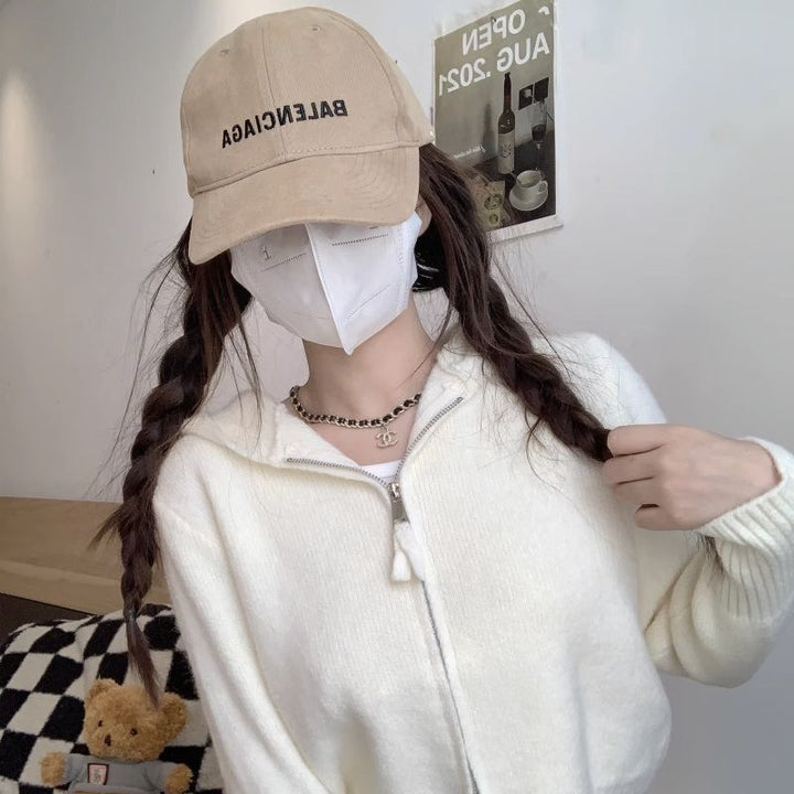 Dame hoodie cardigan med full glidelås Skjora