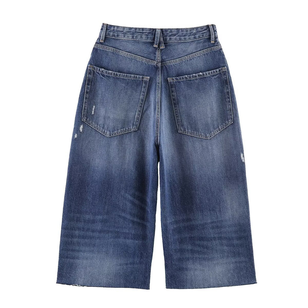 Damer løstsittende jeans i avslappet destroyed-design Skjora
