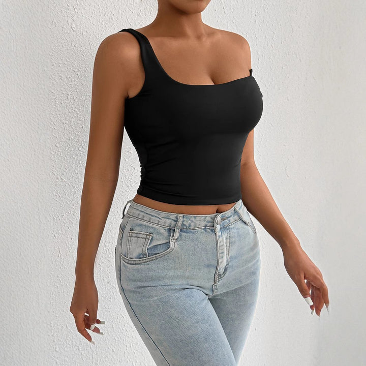 Dame Off-Shoulder Kroppstopp med figursydd snitt Skjora