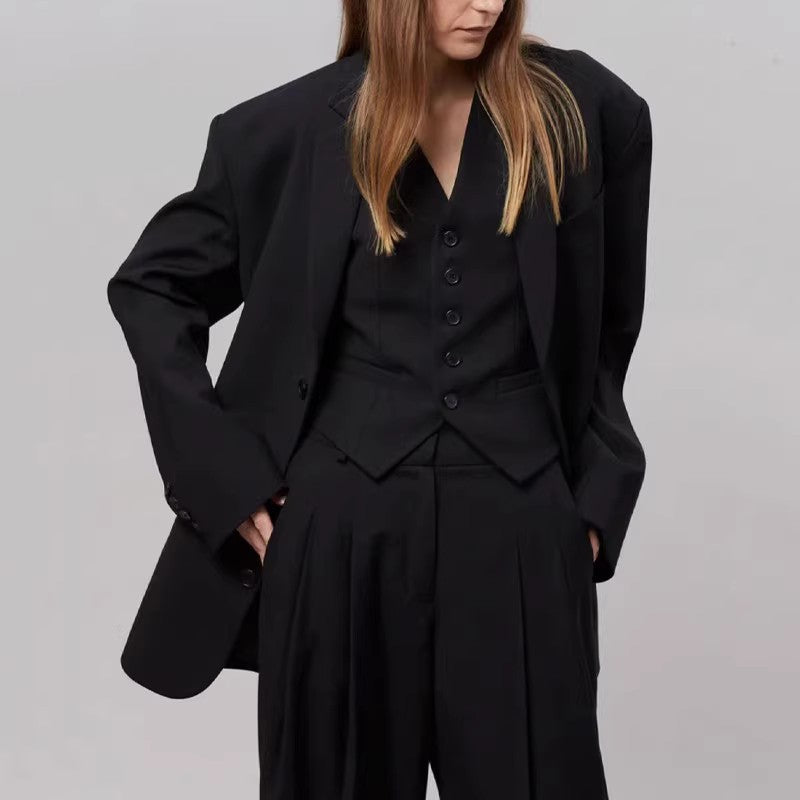 Damer Elegant Oversize-Blazer med matchende buksedrakt Skjora
