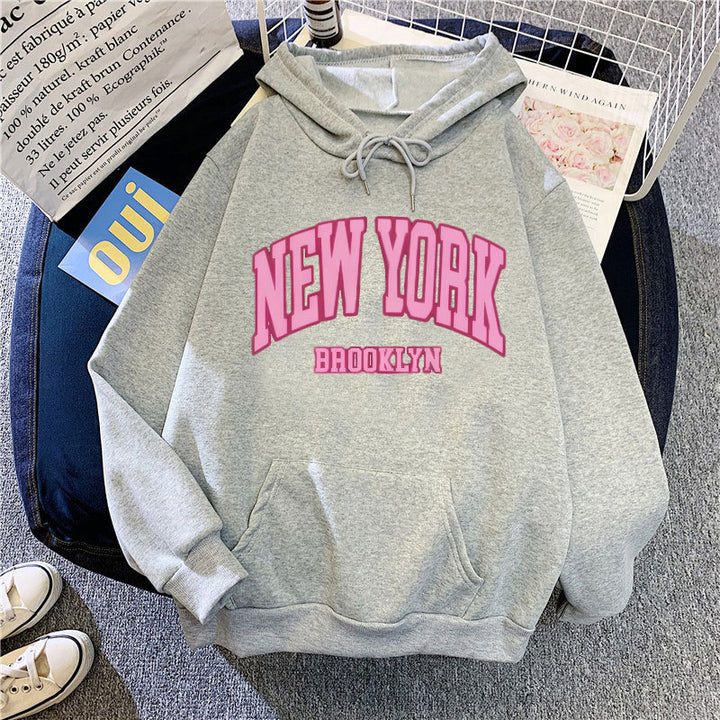 Damen Kapuzenpullover mit trendigem New York Brooklyn Druck Skjora