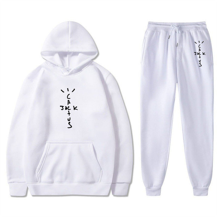 Damer Hoodie og Joggebukse Sett med Kreativ Skrift Skjora