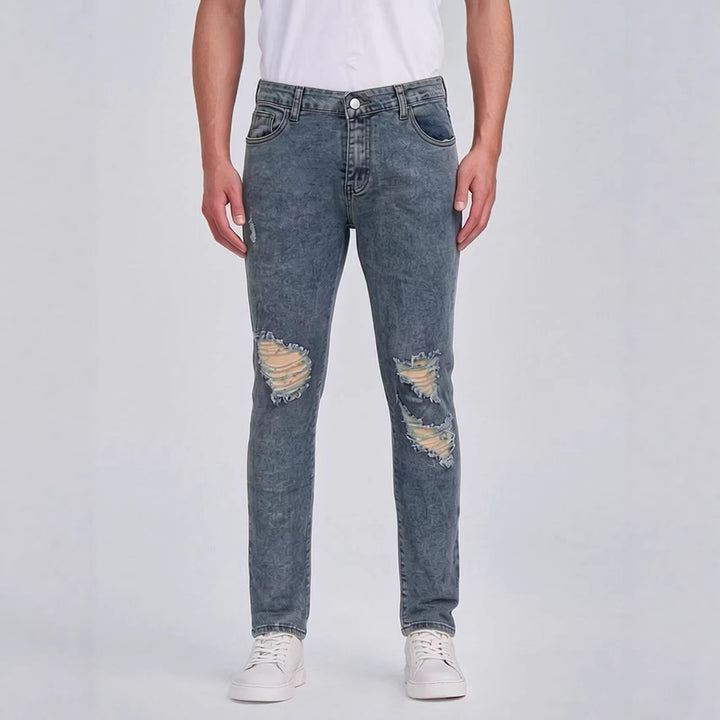 Herre Ødelagte Jeans med moderne Brukt-Look Skjora