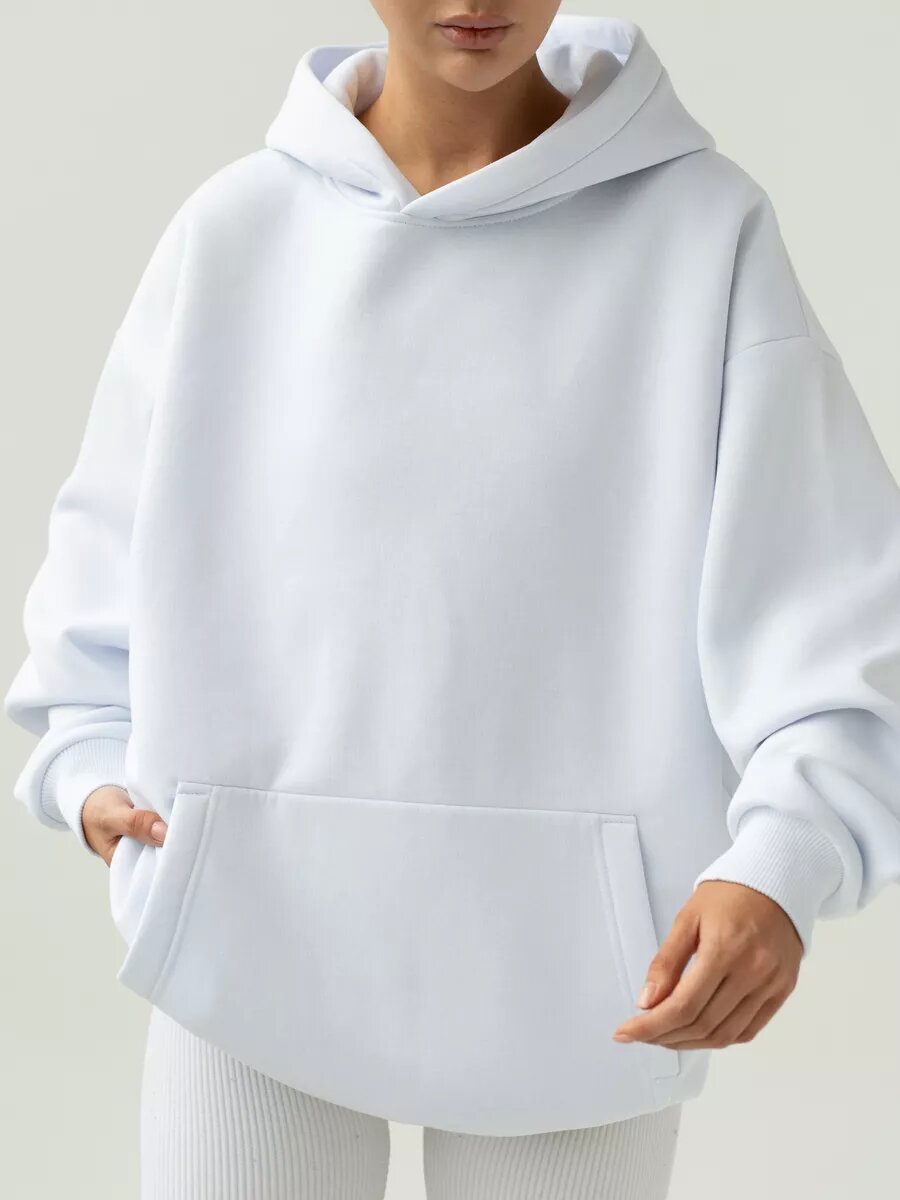Dame Oversize Hoodie laget av høykvalitets bomullsblanding Skjora