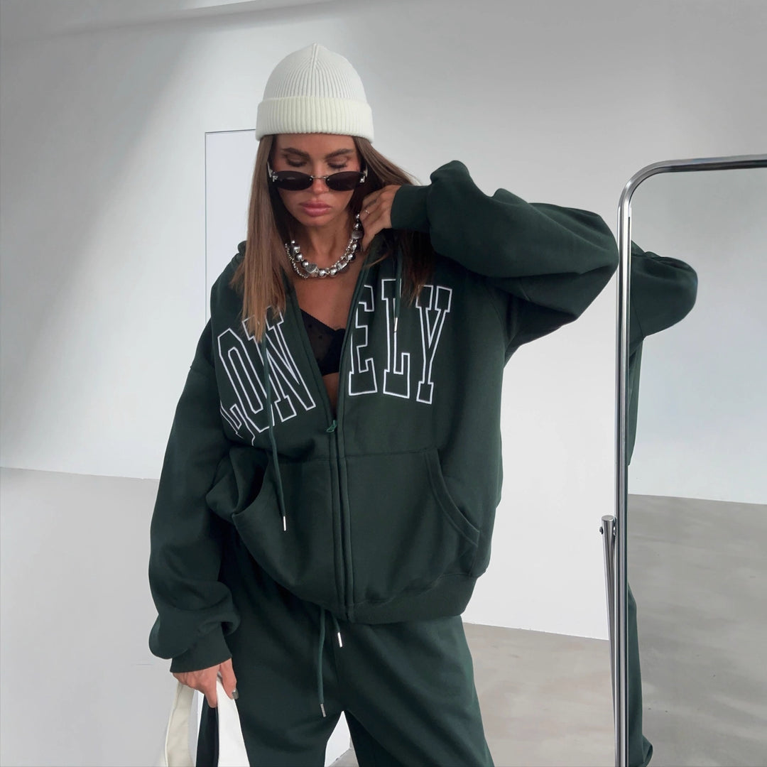 Women's Casual Lounge Set with Generous Cut and Elastic Waistband Skjora