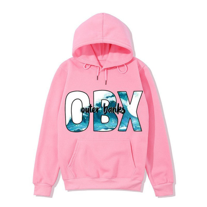 Dame hoodie med maritim grafisk design Skjora