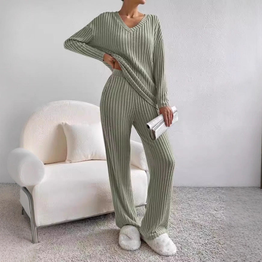 Kvinnes koselige strikket loungewear-sett Skjora