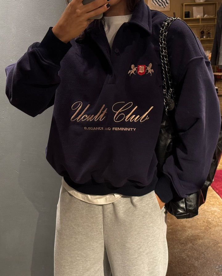 Damer casual polo genser med elegant logo Skjora