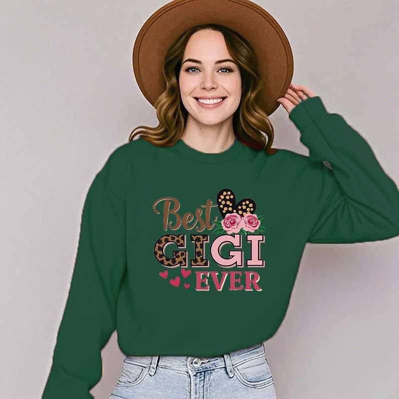 Dame sweatshirt med kreativ Gigi motiv Skjora